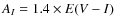 $A_I=1.4 \times E(V-I)$