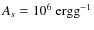 $A_s = 10^6 ~\hbox{ergg}^{-1}$