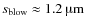 $s_{\rm blow} \approx 1.2~\hbox{\textmu{}m}$