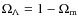 $\Omega_\Lambda=1-\Omega_{\rm m}$