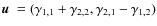 $\mbox{\boldmath$u$ }=(\gamma_{1,1}+\gamma_{2,2},\gamma_{2,1}-\gamma_{1,2})$