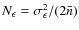 $N_\epsilon=\sigma_\epsilon^2/(2 \bar n)$