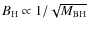 $B_{\rm H} \propto 1/\sqrt{M_{\rm BH}}$