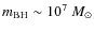 $m_{\rm BH} \sim 10^7~M_{\odot}$