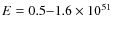 $E = 0.5{-}1.6\times 10^{51}$