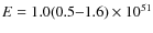 $E=1.0(0.5{-}1.6)\times 10^{51}$