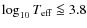 $\log_{10}T_{\rm eff}\lse3.8$
