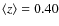 $\langle z \rangle
= 0.40$