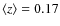 $\langle z \rangle =
0.17$