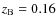 $z_{\rm B} = 0.16$