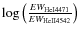 $\log \left( \frac{EW_{\rm HeI4471}}{EW_{\rm HeII4542}}\right)$