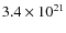 $3.4\times10^{21}$