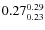 $0.27_{0.23}^{\rm0.29}$
