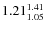 $1.21_{1.05}^{\rm 1.41}$