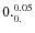 $0._{0.}^{\rm0.05}$