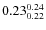$0.23_{0.22}^{\rm0.24}$