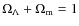 $\Omega_{\Lambda}+\Omega_{\rm m}=1$