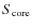 $S_{\rm core}$