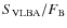 $S_{\rm VLBA}/F_{\rm B}$