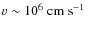 $v \sim 10^6 \mbox{\ cm~s${}^{-1}$ }$