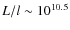 $L/l \sim 10^{10.5}$