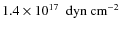 $1.4 \times 10^{17}~\mbox{\ dyn$\mbox{\ cm}^{-2}$ }$