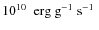 $10^{10}~\mbox{$\mbox{\ erg}\mbox{\ g}^{-1}\mbox{\ s}^{-1}$ }$