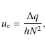 \begin{displaymath}u_{\rm e} = \frac{\Delta q}{h N^2} ,
\end{displaymath}