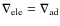 $\nabla_{\rm {ele}} =
\nabla_{\rm {ad}}$