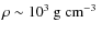 $\rho \sim 10^3 \mbox{\ g~cm${}^{-3}$ }$