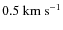 $0.5~{\rm km}~{\rm s}^{-1}$