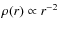 $\rho(r)\propto r^{-2}$