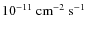 $10^{-11}~\ensuremath{{\rm cm}^{-2}~{\rm s}^{-1}} $