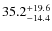 $35.2^{\rm +19.6}_{-14.4}$