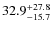 $32.9^{\rm +27.8}_{-15.7}$