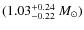 $(1.03^{\rm +0.24}_{-0.22}~M_\odot)$