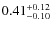 $0.41^{\rm +0.12}_{-0.10}$