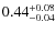 $0.44^{\rm +0.08}_{-0.04}$