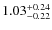 $1.03^{\rm +0.24}_{-0.22}$