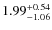 $1.99^{\rm +0.54}_{-1.06}$