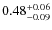$0.48^{\rm +0.06}_{-0.09}$