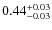 $0.44^{\rm +0.03}_{-0.03}$