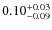 $0.10^{\rm +0.03}_{-0.09}$