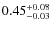 $0.45^{\rm +0.08}_{-0.03}$
