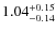 $1.04^{\rm +0.15}_{-0.14}$
