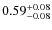 $0.59^{\rm +0.08}_{-0.08}$