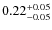 $0.22^{\rm +0.05}_{-0.05}$