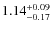 $1.14^{\rm +0.09}_{-0.17}$