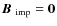 $\mbox{$\vec{B}$ } {}_{{\rm imp}}={\bf0}$
