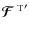 ${\mbox{\boldmath${\cal F}$ } {}^{{\rm T}}}'$